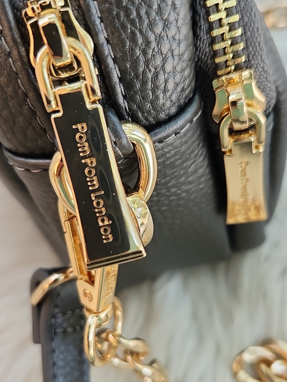 POM POM LONDON ORIGINAL LEATHER BAG - Picture 4 of 16